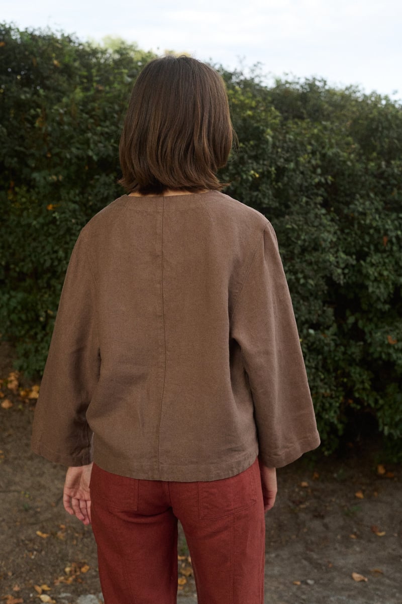 Sage Heavy Linen Trousers by LinenFox, 100% Linen