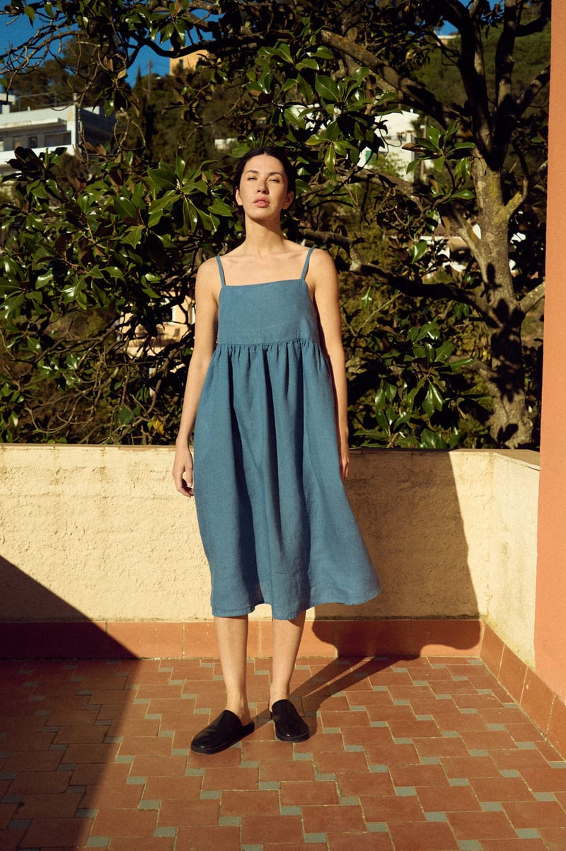 Spaghetti Straps Dress – Baru by LinenFox, 100% Linen