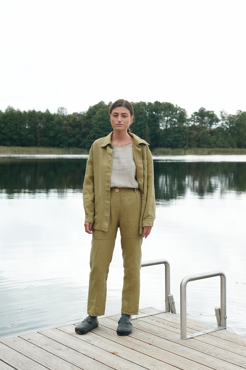 Bill Heavy Linen Jacket by LinenFox, 100% Linen