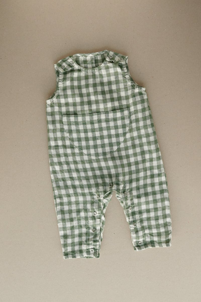 Rob Linen Baby Jumpsuit by LinenFox, 100% Linen