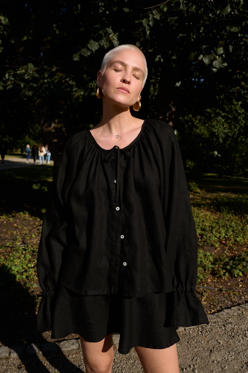 Mila Linen Top by LinenFox, 100% Linen