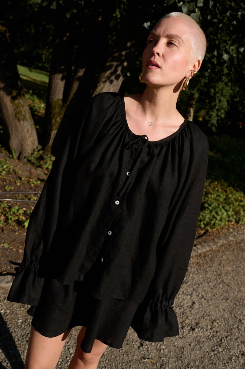 Mila Linen Top by LinenFox, 100% Linen