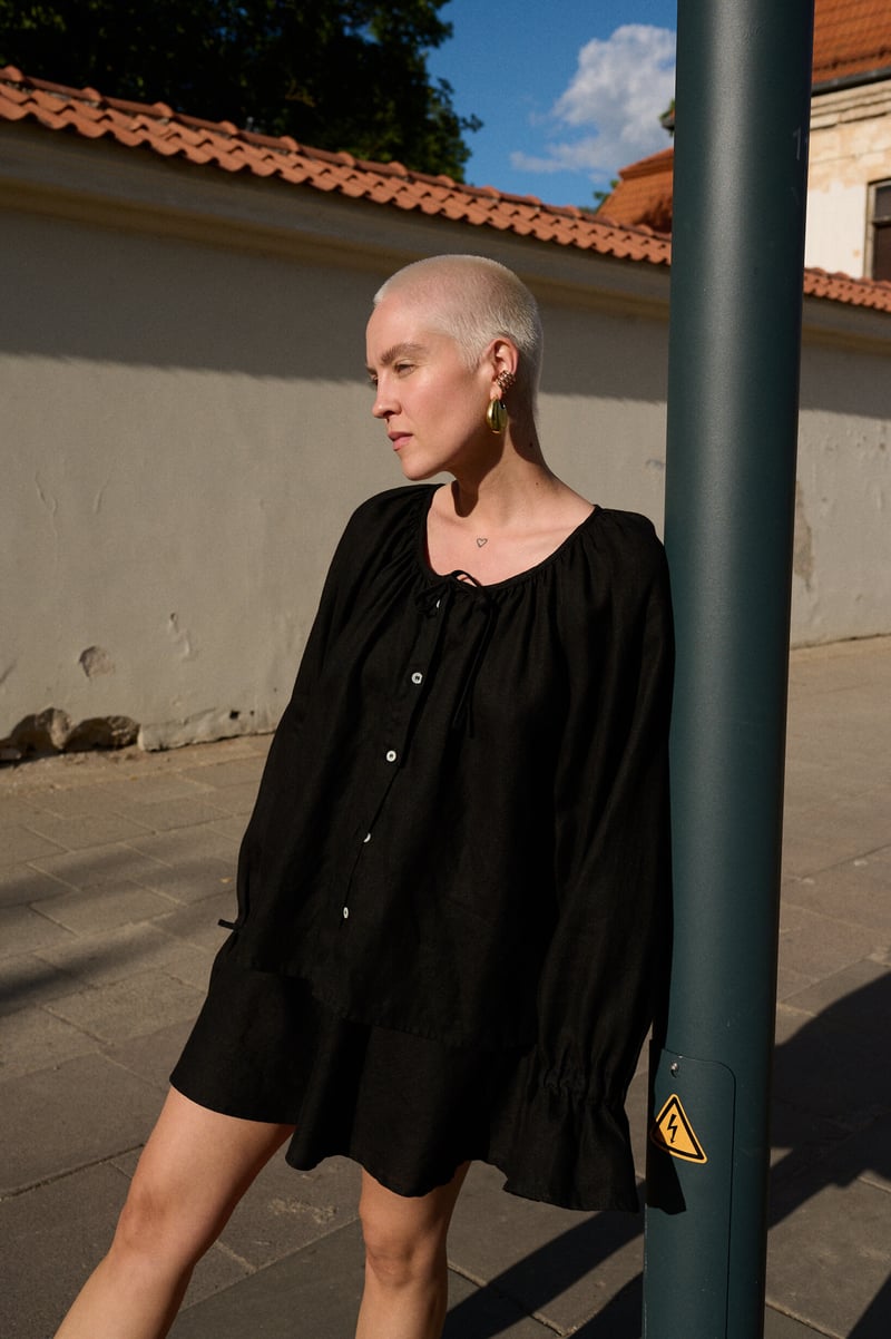 Mila Linen Top by LinenFox, 100% Linen