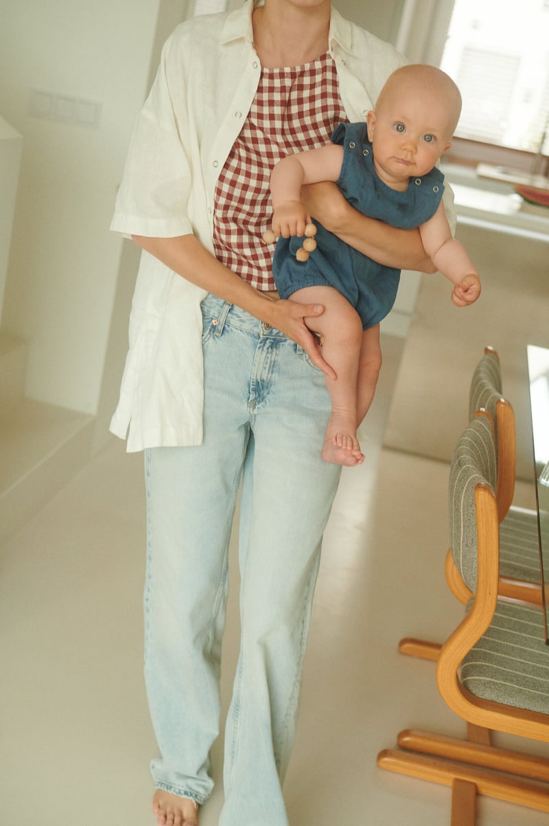 Juno Linen Baby Romper by LinenFox, 100% Linen