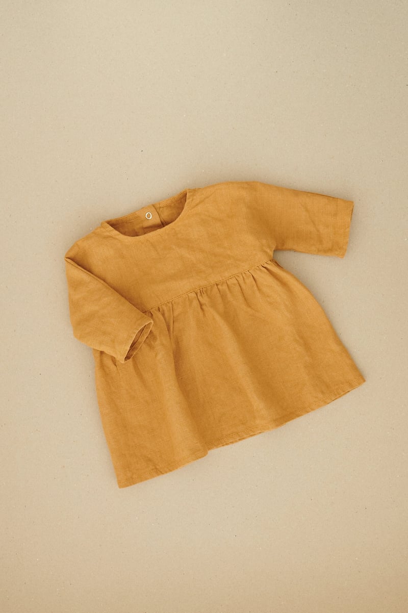 Gabi Linen Baby Dress by LinenFox, 100% Linen