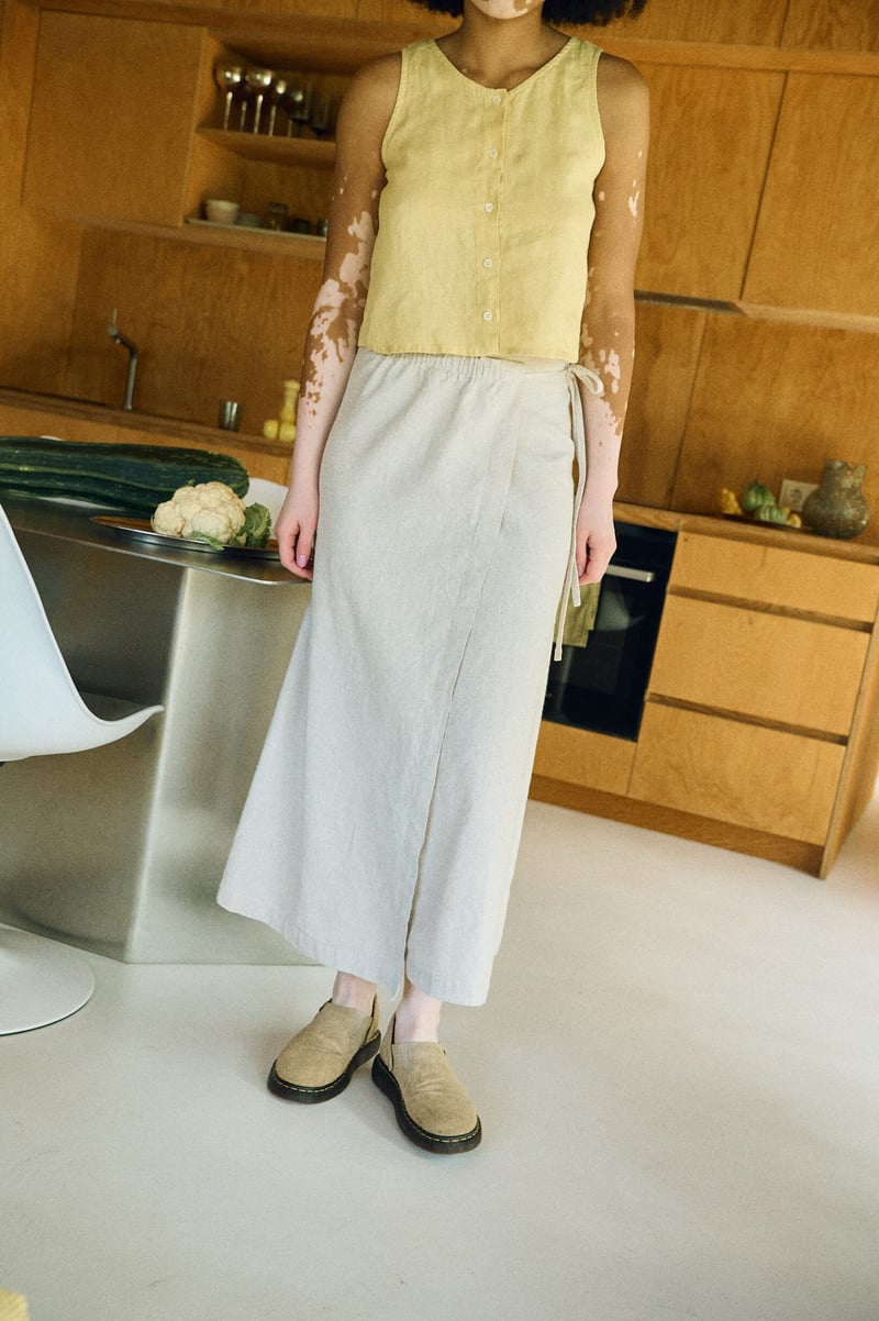 Cropped Linen Top by LinenFox, 100% Linen