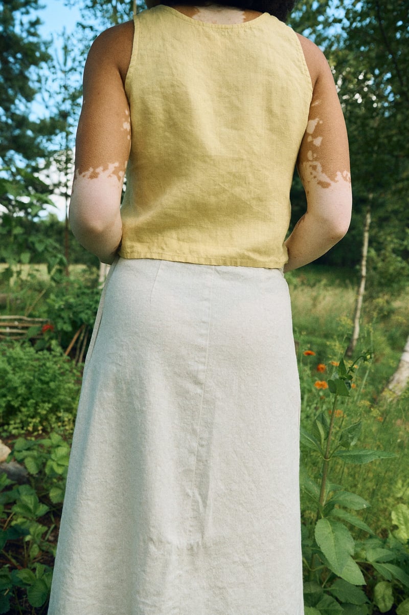 Cropped Linen Top by LinenFox, 100% Linen