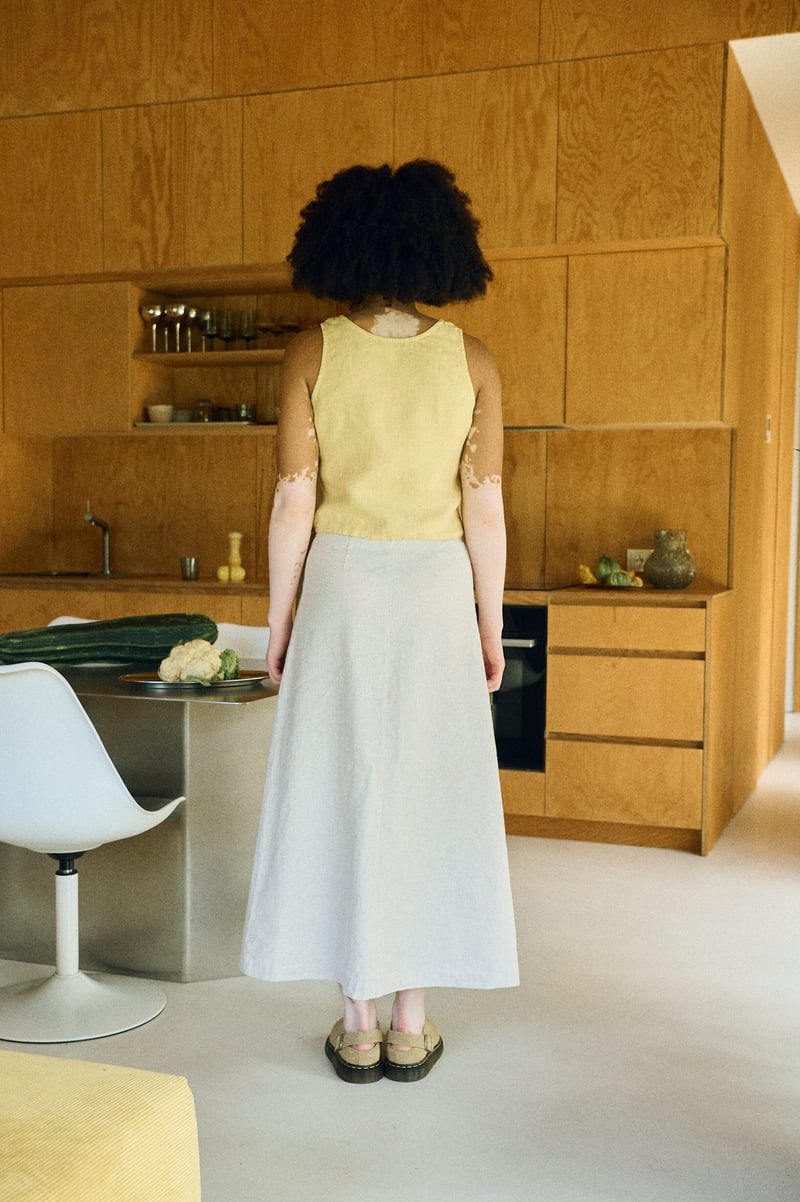 Cropped Linen Top by LinenFox, 100% Linen