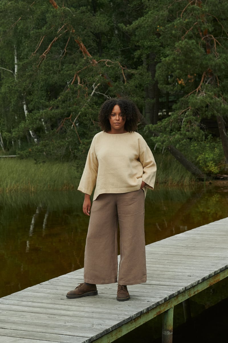 Harper Linen Wool Blend Tunic by LinenFox, 85% Linen, 15% Wool