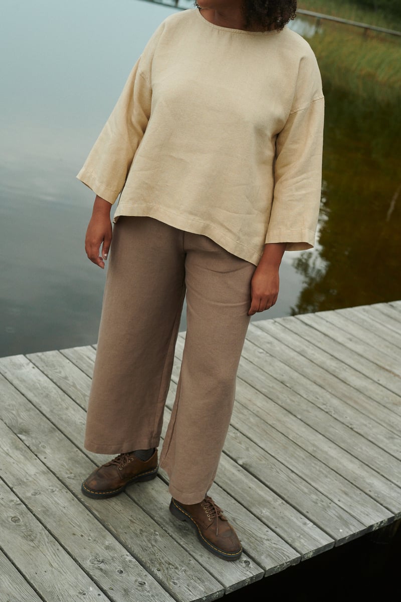 Harper Linen Wool Blend Tunic by LinenFox, 85% Linen, 15% Wool