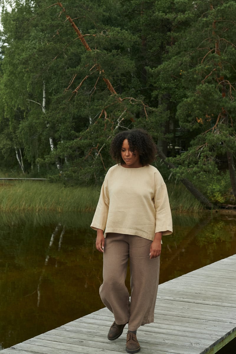 Harper Linen Wool Blend Tunic by LinenFox, 85% Linen, 15% Wool