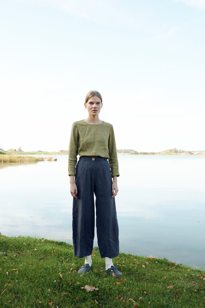 Frankie Linen Trousers by LinenFox, 100% Linen