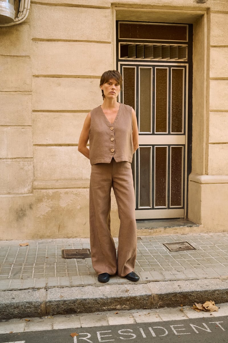 Wide Heavy Linen Pants – Martina by LinenFox, 100% Linen