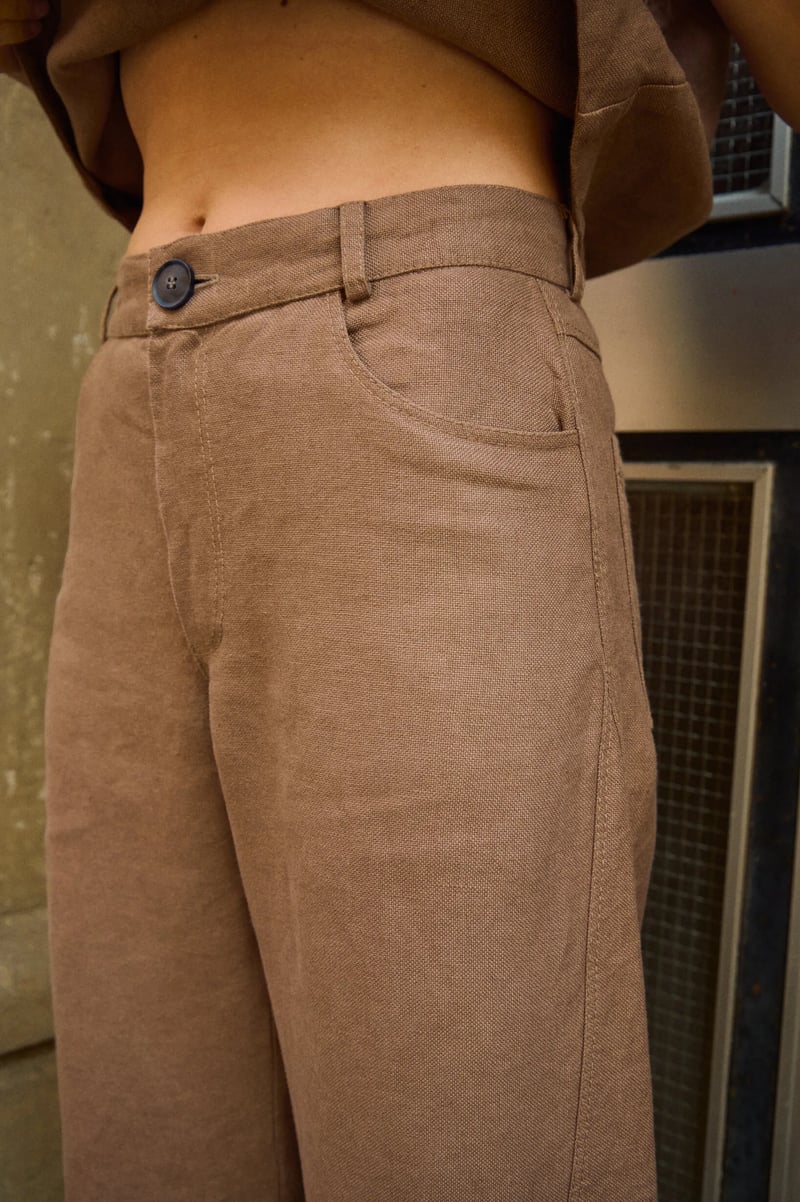 Wide Heavy Linen Pants – Martina by LinenFox, 100% Linen