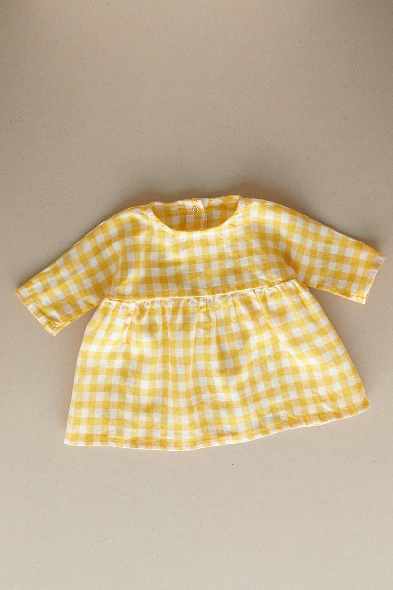Gabi Linen Baby Dress by LinenFox, 100% Linen