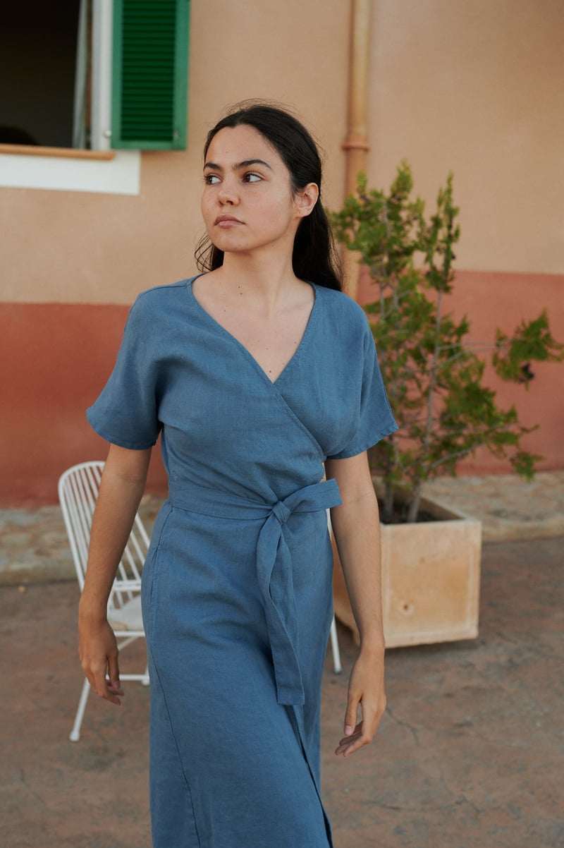 Mimosa Linen Dress by LinenFox, 100% Linen