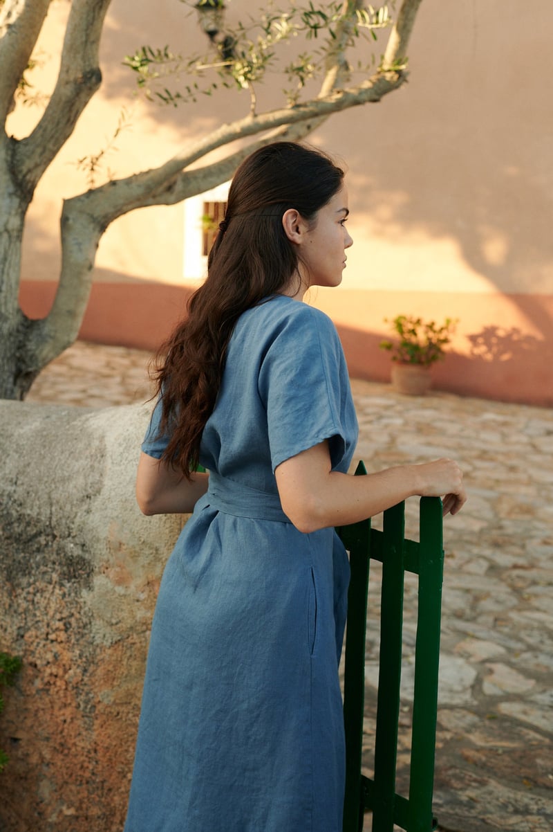 Mimosa Linen Dress by LinenFox, 100% Linen