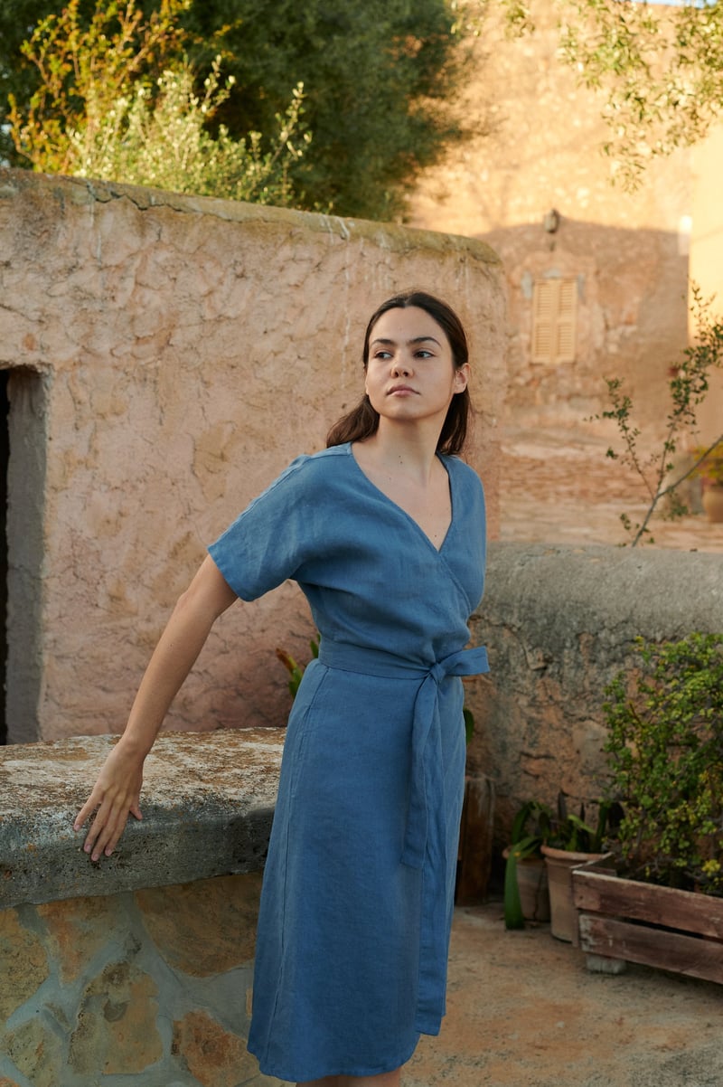 Mimosa Linen Dress by LinenFox, 100% Linen