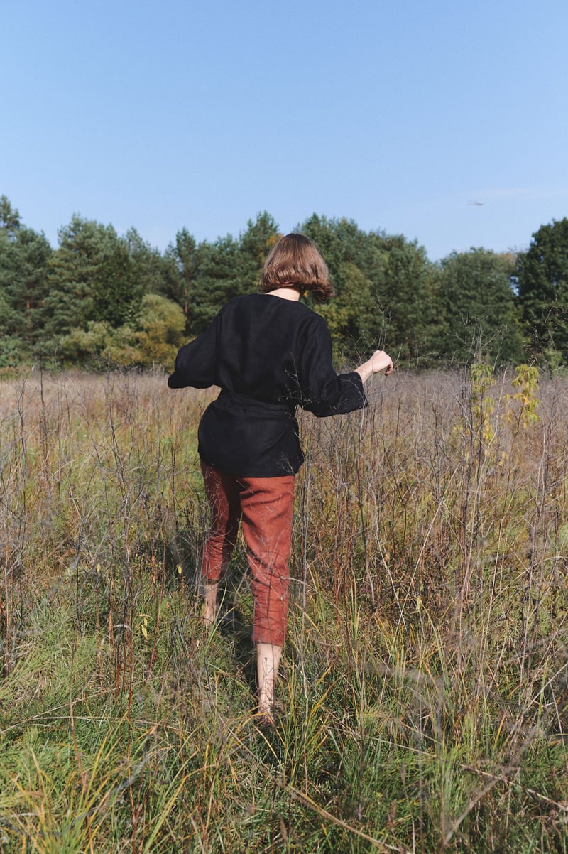 Rene Heavy Linen Jacket by LinenFox, 100% Linen