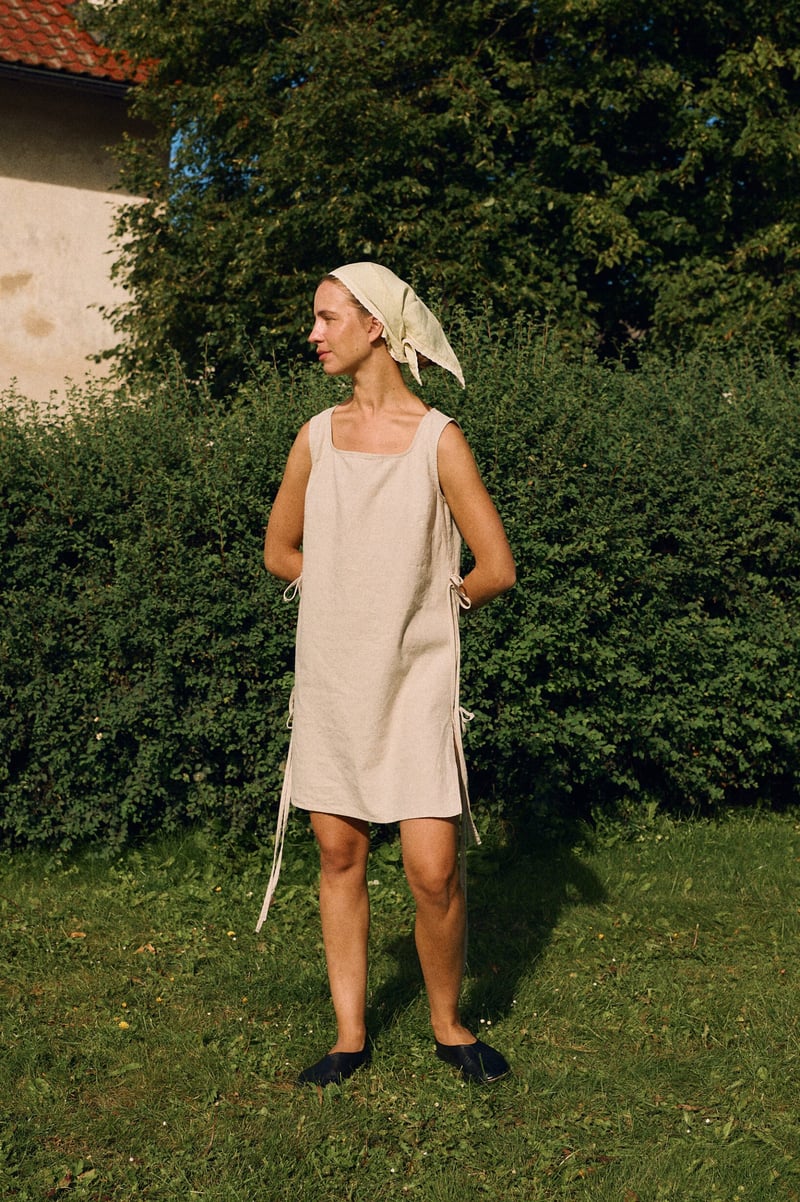 Midi Dress – Ella by LinenFox, 53% Cotton, 47% Linen
