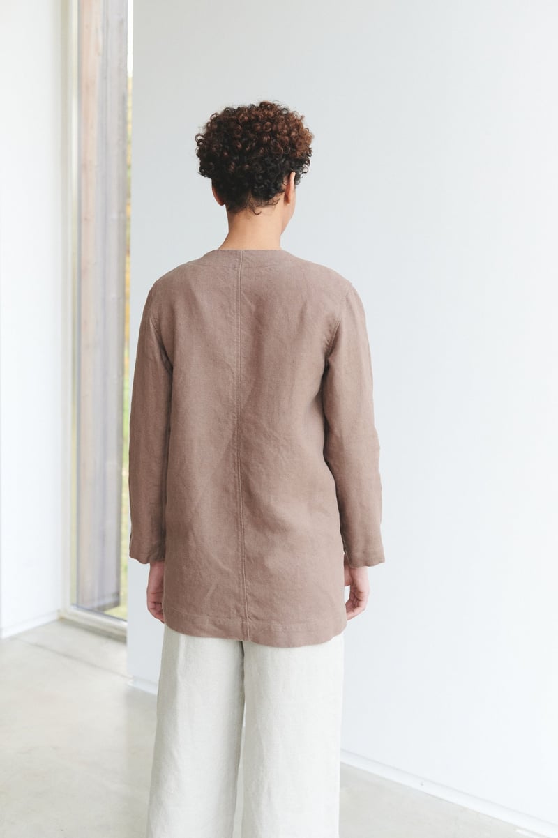 Leone Heavy Linen Jacket by LinenFox, 100% Linen