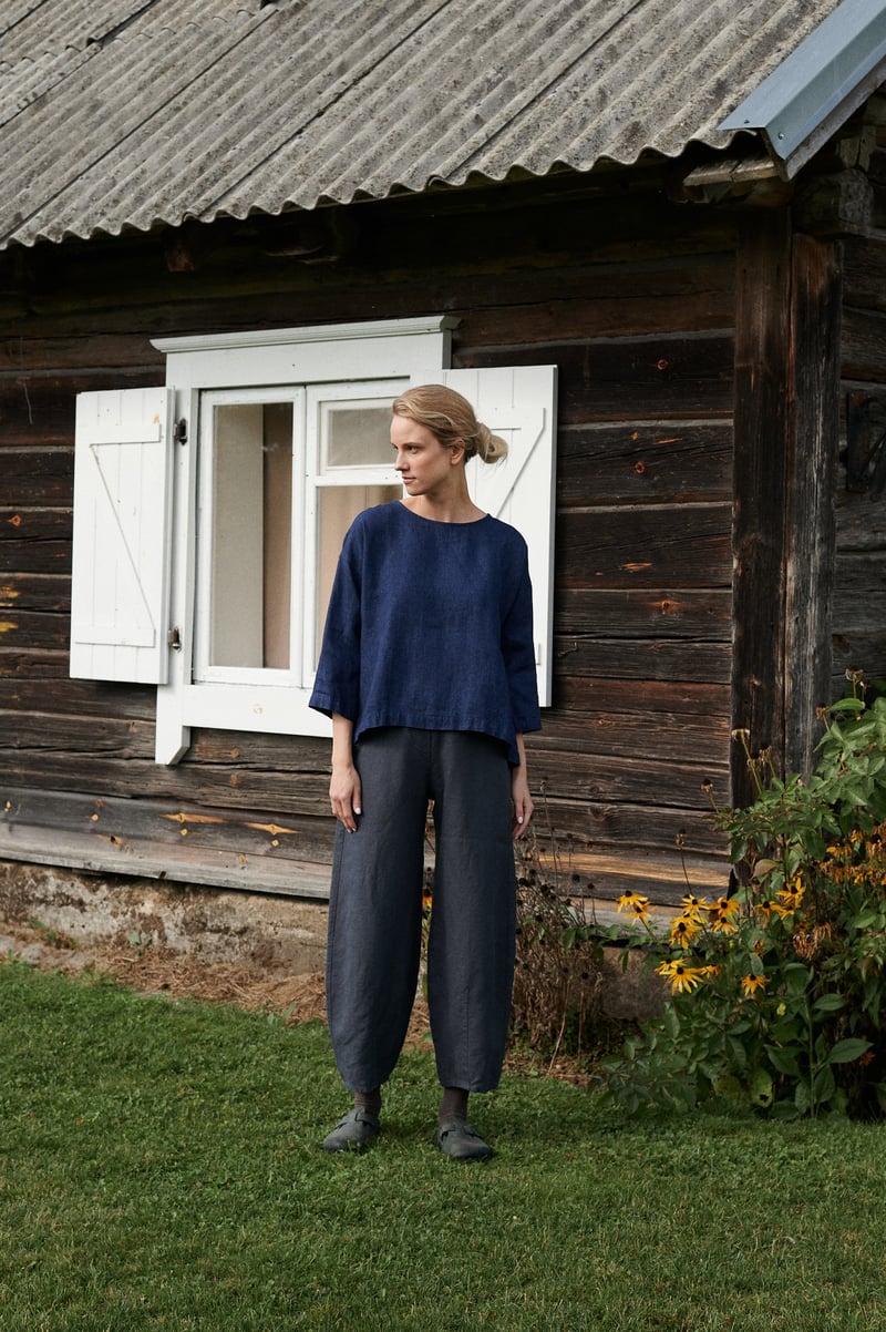 Harper Linen Wool Blend Tunic by LinenFox, 85% Linen, 15% Wool