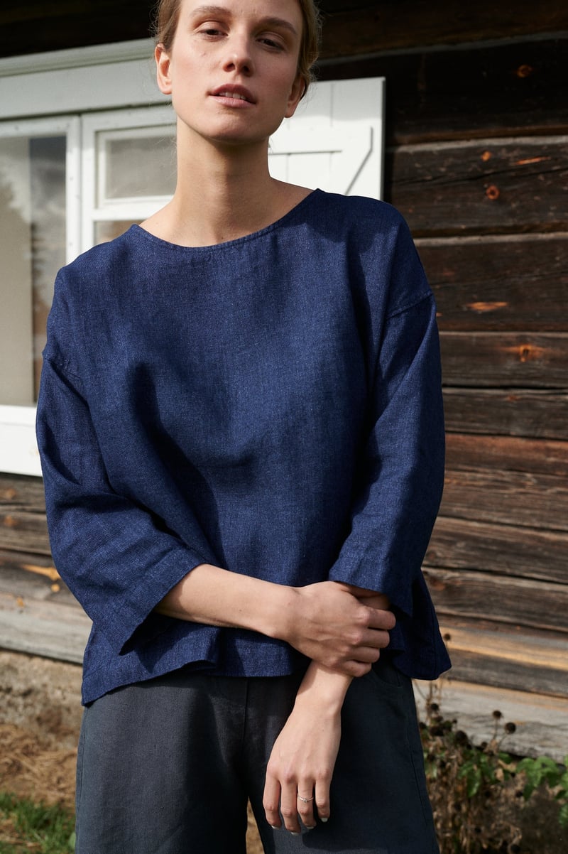 Harper Linen Wool Blend Tunic by LinenFox, 85% Linen, 15% Wool