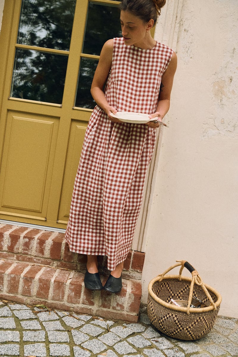 Gingham Smock Dress – Ieva by LinenFox, 100% Linen