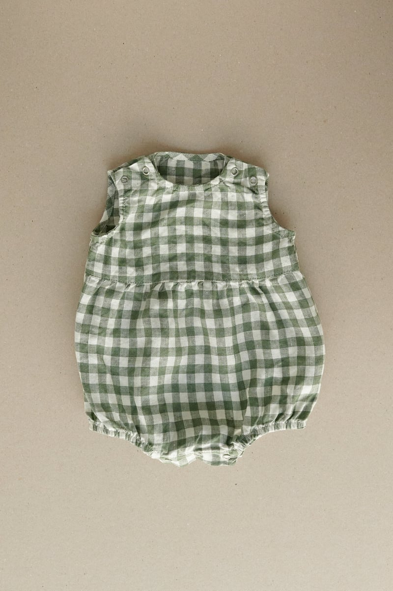 Juno Linen Baby Romper by LinenFox, 100% Linen