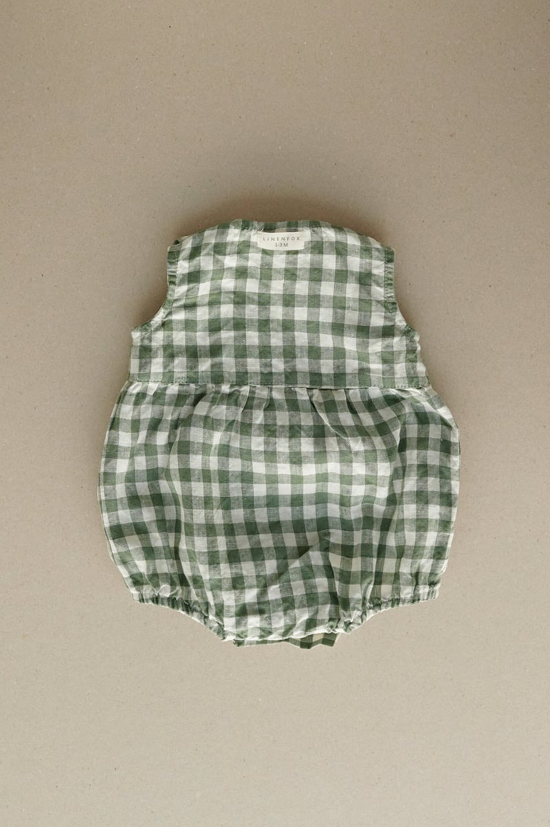 Juno Linen Baby Romper by LinenFox, 100% Linen