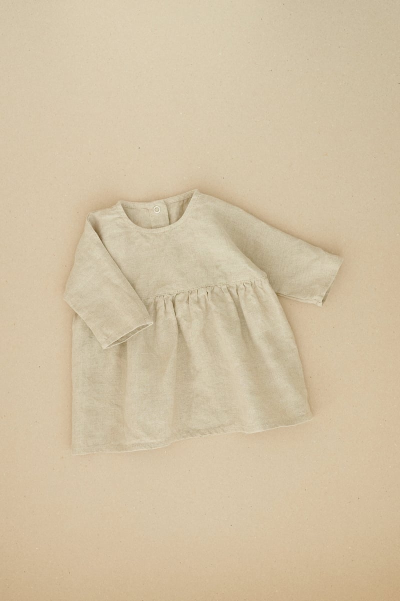 Gabi Linen Baby Dress by LinenFox, 100% Linen