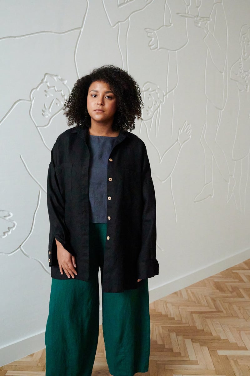 Vika Linen Shirt by LinenFox, 100% Linen