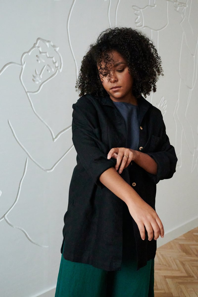 Vika Linen Shirt by LinenFox, 100% Linen