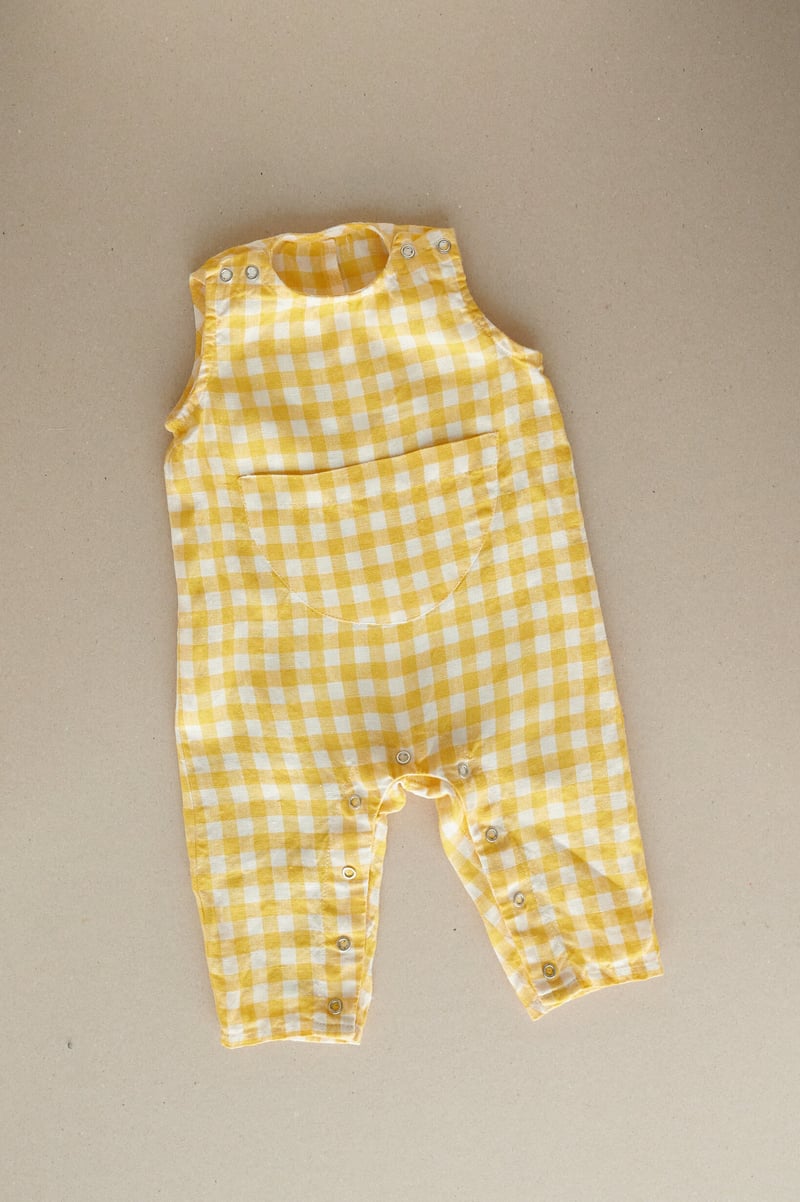 Rob Linen Baby Jumpsuit by LinenFox, 100% Linen