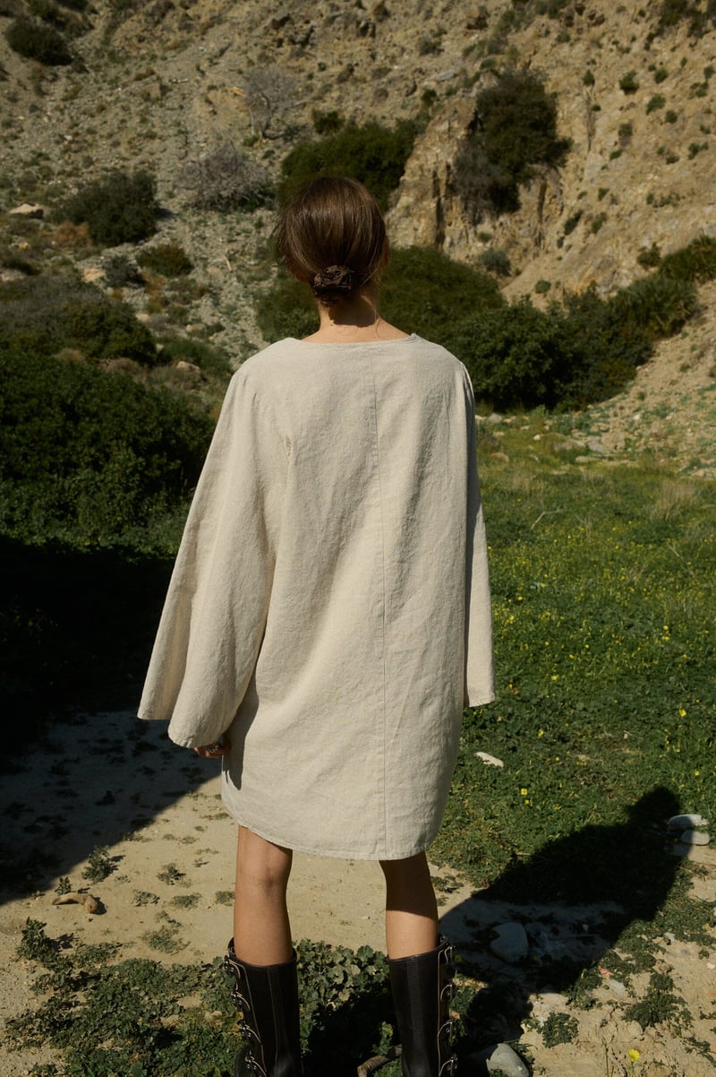 Luise Cotton Blend Dress by LinenFox, 53% Cotton, 47% Linen