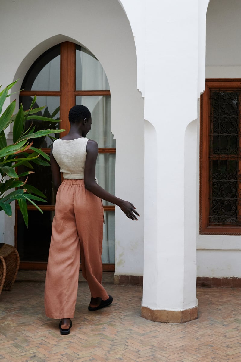 Brenna Linen Trousers by LinenFox, 100% Linen