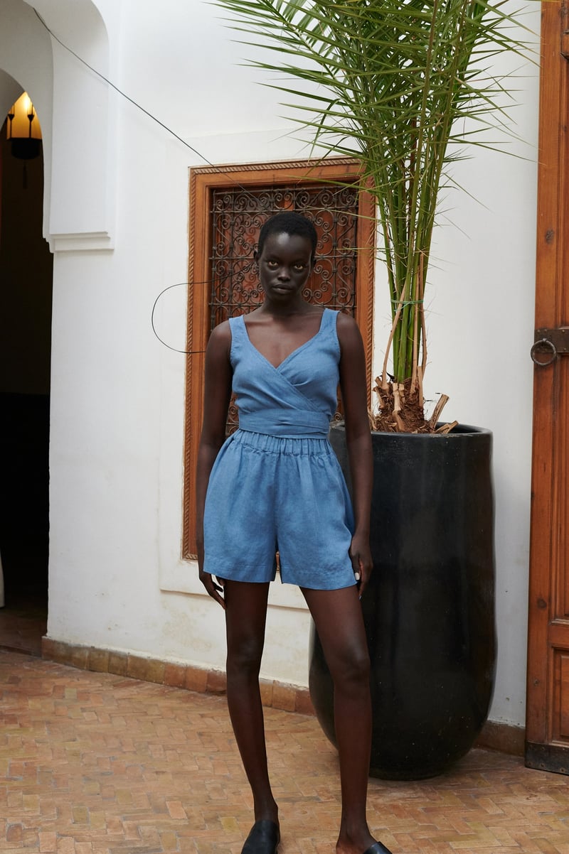 Kim Linen Shorts by LinenFox, 100% Linen