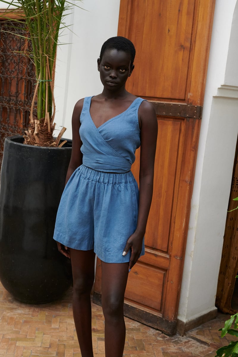 Kim Linen Shorts by LinenFox, 100% Linen