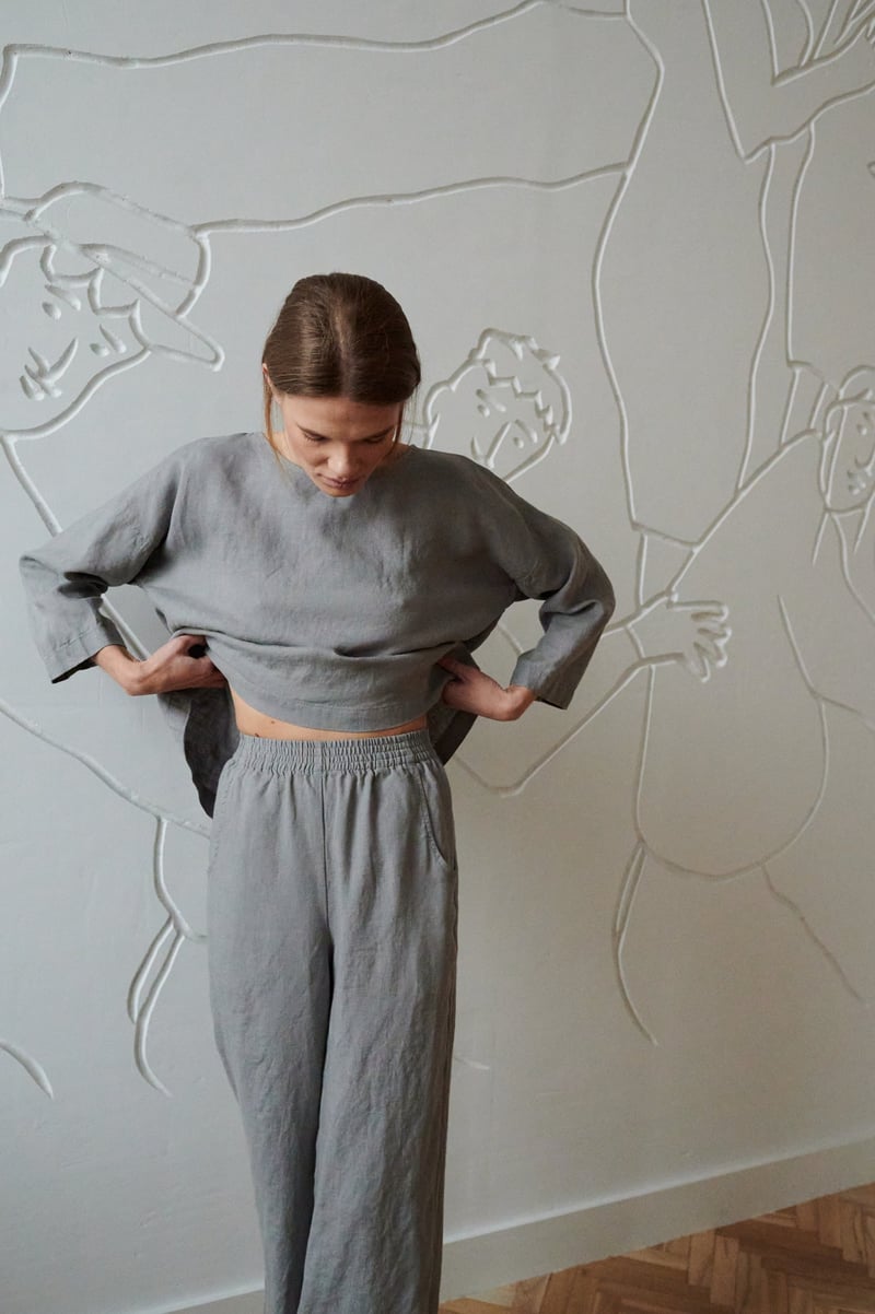 Ocean Linen Trousers by LinenFox, 100% Linen