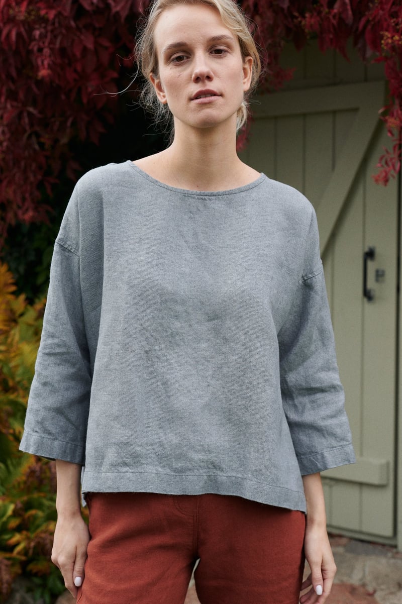 Harper Linen Wool Blend Tunic by LinenFox, 85% Linen, 15% Wool