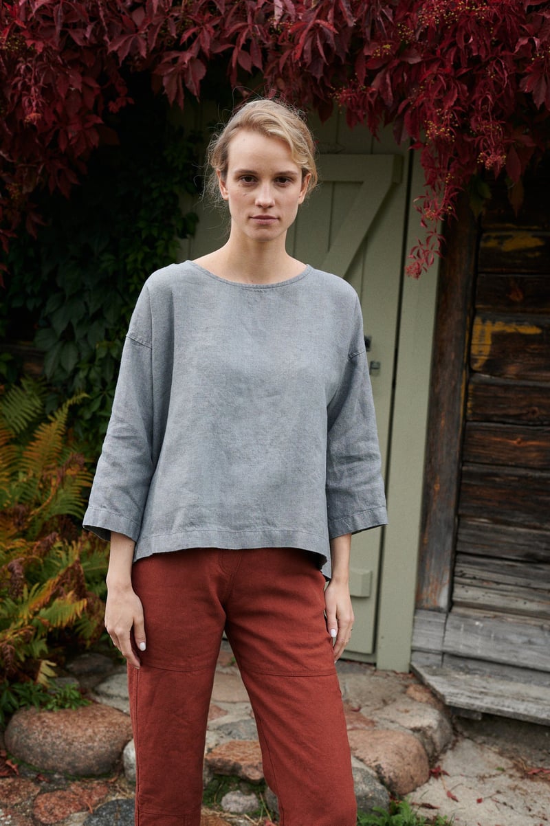 Harper Linen Wool Blend Tunic by LinenFox, 85% Linen, 15% Wool