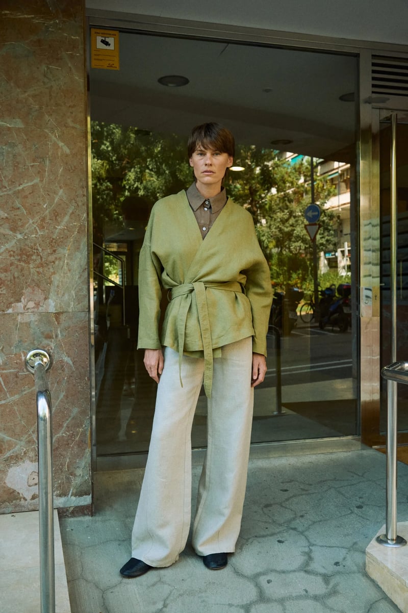 Wide Heavy Linen Pants – Martina by LinenFox, 100% Linen