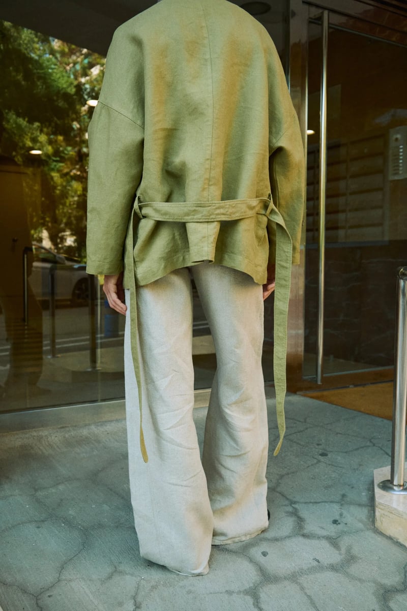 Wide Heavy Linen Pants – Martina by LinenFox, 100% Linen