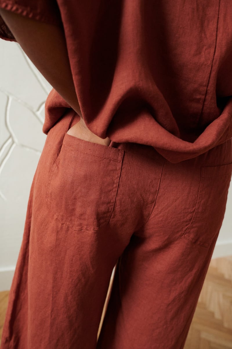 Frankie Linen Trousers by LinenFox, 100% Linen