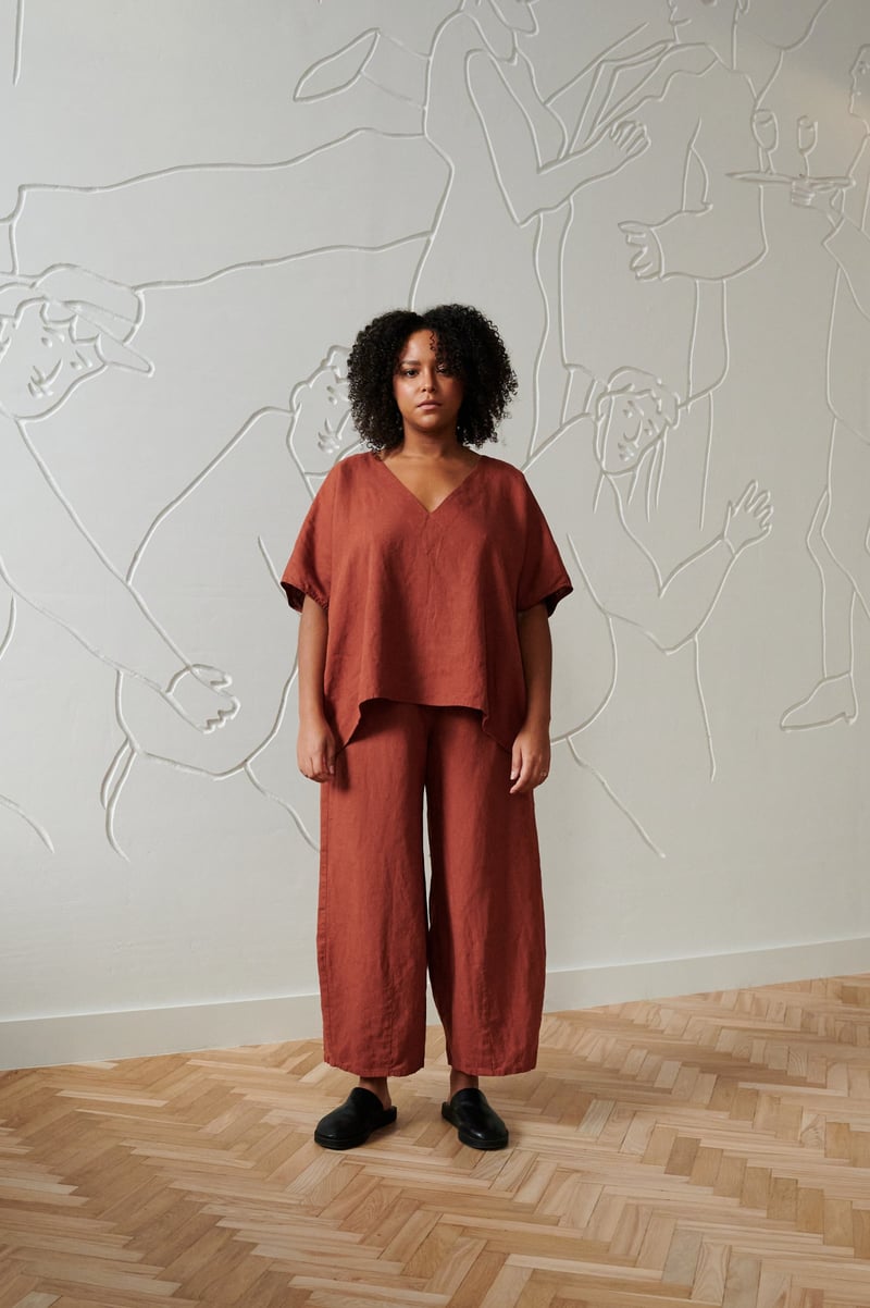 Frankie Linen Trousers by LinenFox, 100% Linen