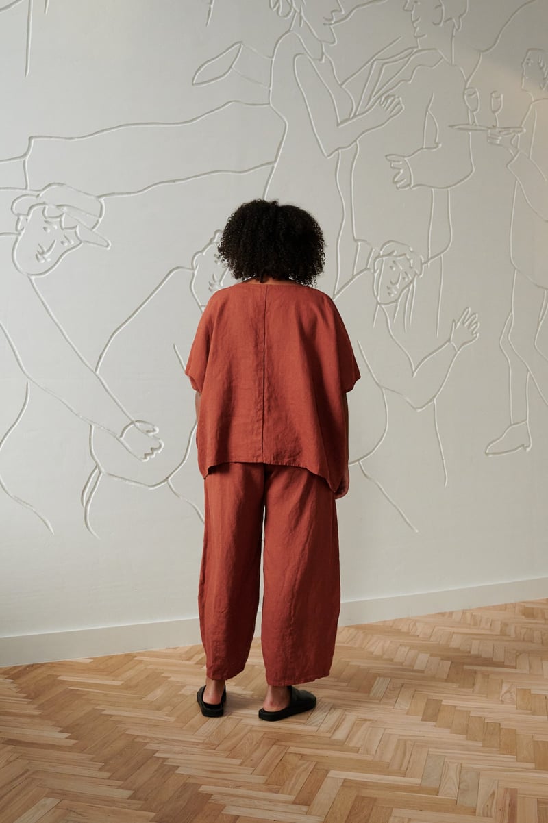 Frankie Linen Trousers by LinenFox, 100% Linen