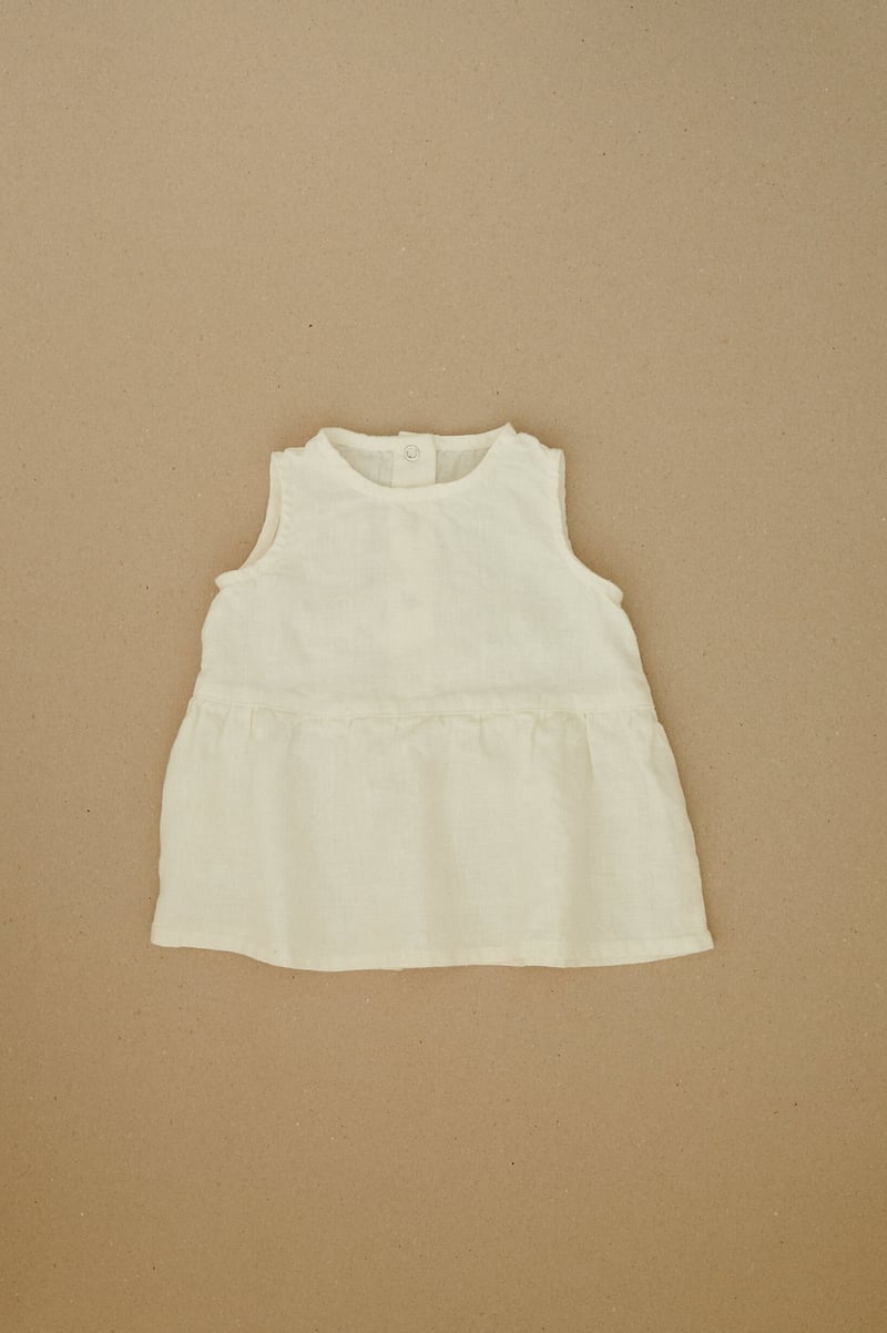 Airi Linen Baby Dress by LinenFox, 100% Linen