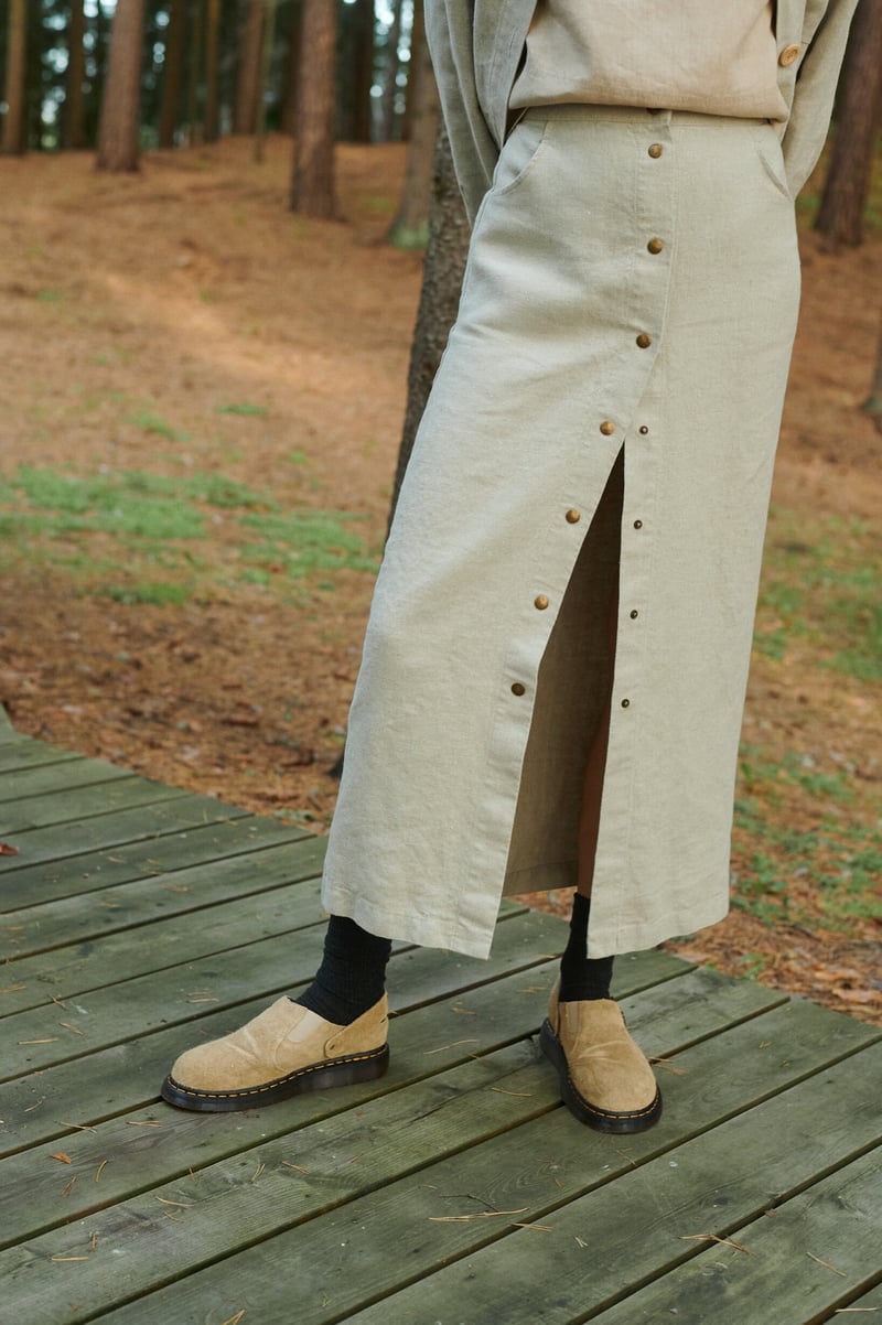 Heidi Heavy Linen Skirt by LinenFox, 100% Linen