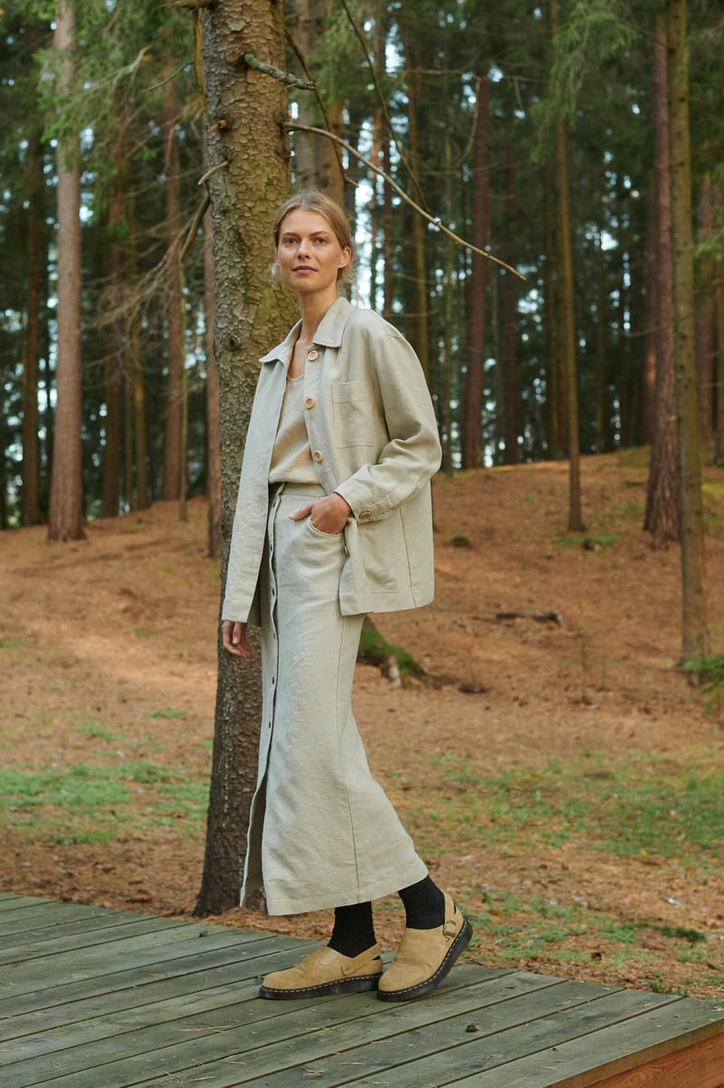 Heidi Heavy Linen Skirt by LinenFox, 100% Linen