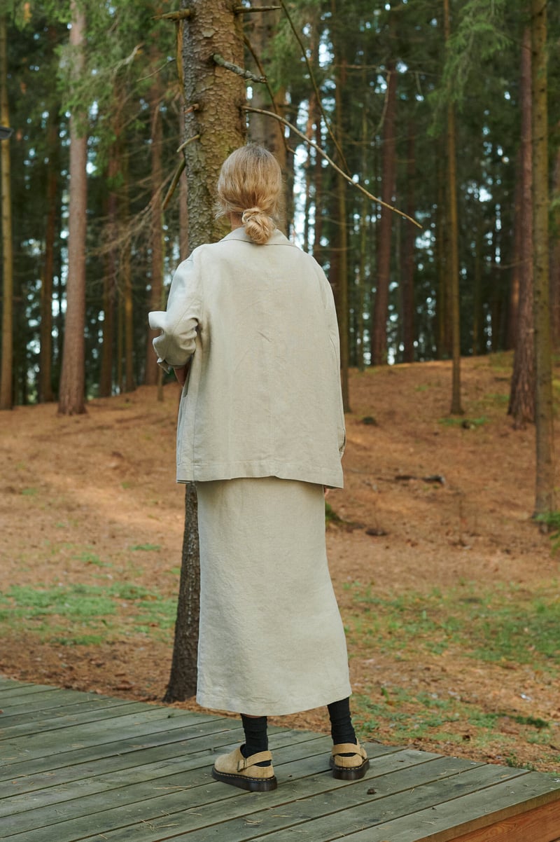Heidi Heavy Linen Skirt by LinenFox, 100% Linen